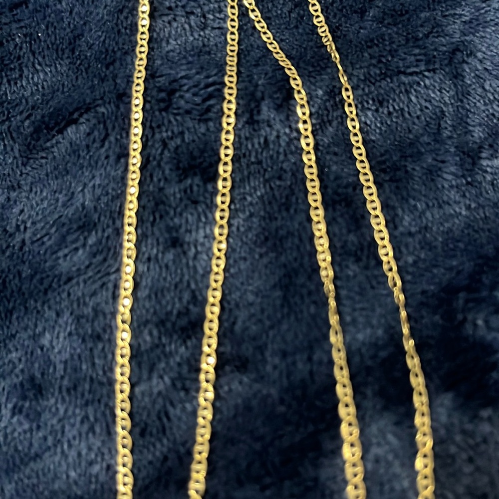 14K Real Solid Yellow Gold 20” 1.7 g Mariner Link 1.5mm Necklace - Picture 3 of 5